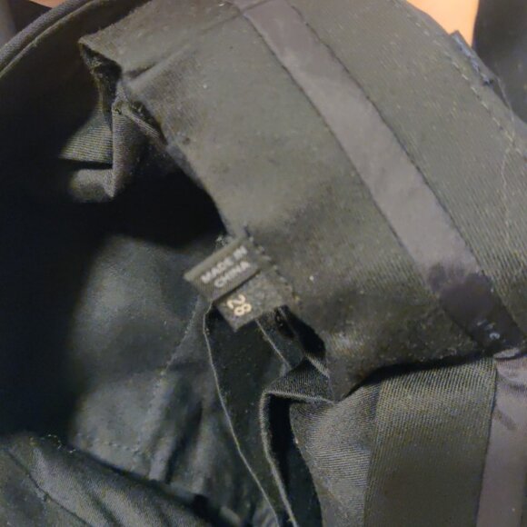 Theory 36S 28w black stripe suit wool spandex stretch slim modern xylo shelton - Picture 6 of 10